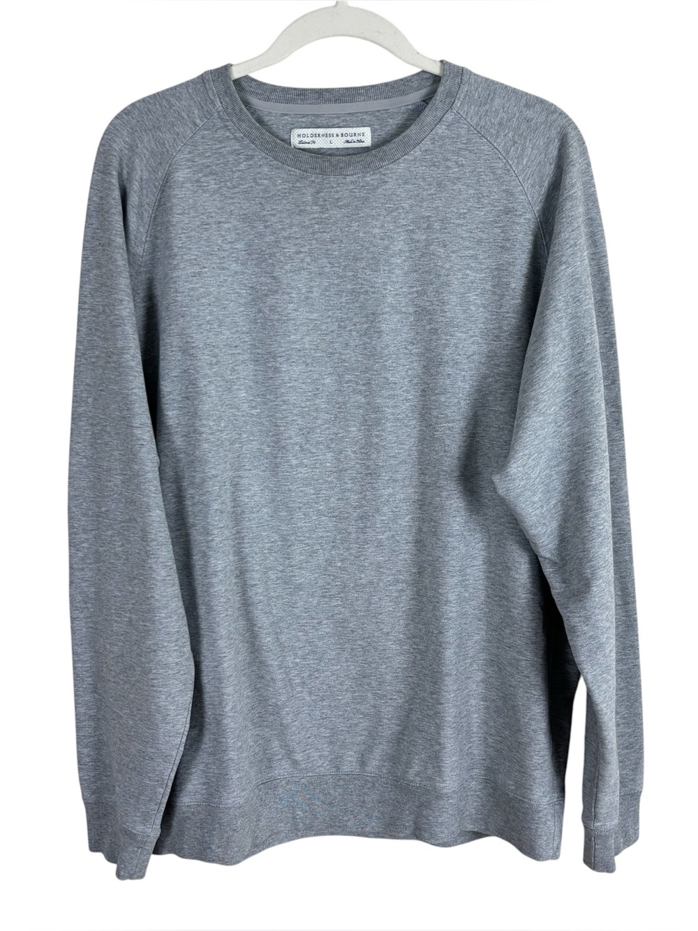 Holderness & Bourne Ellis Pullover Men’s Sz Large Crewneck Heathered Gray Golf